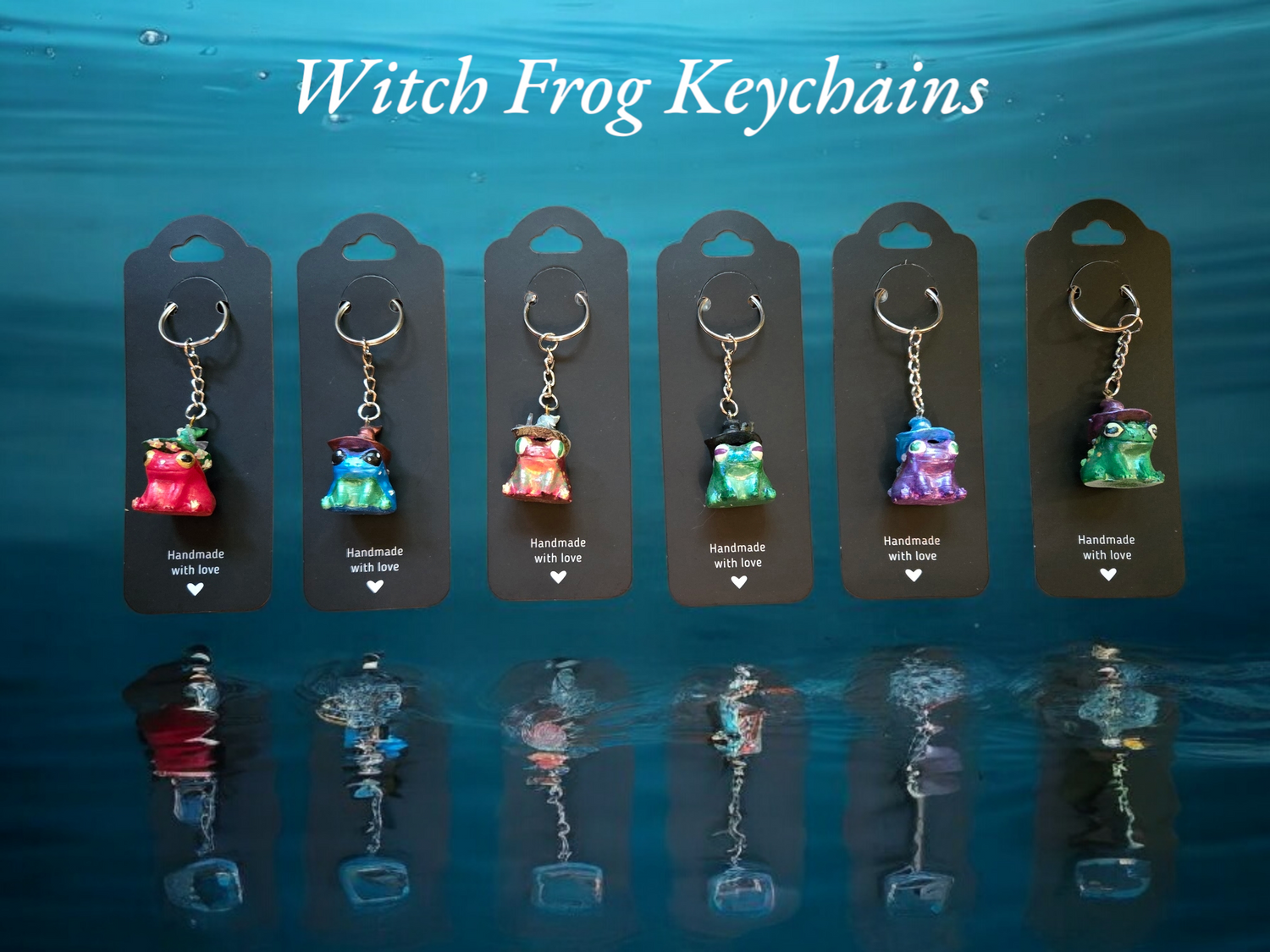 Assorted Hand Painted Frog Keychains